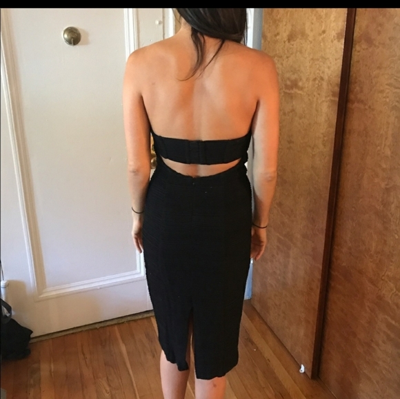 NANETTE LEPORE cut out NWT shirred stretch lined LBD - Picture 3 of 14